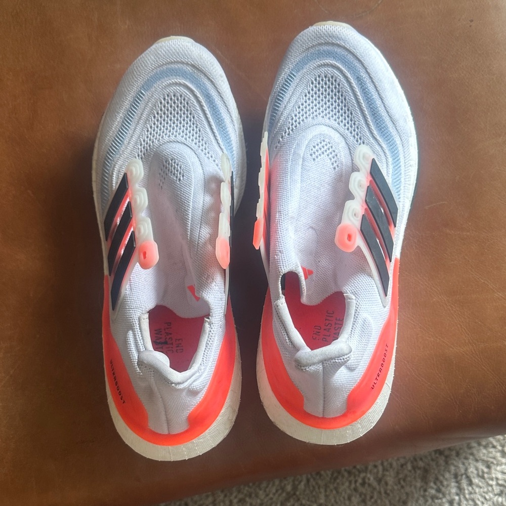 Adidas Athletic Shoes - White and Orange